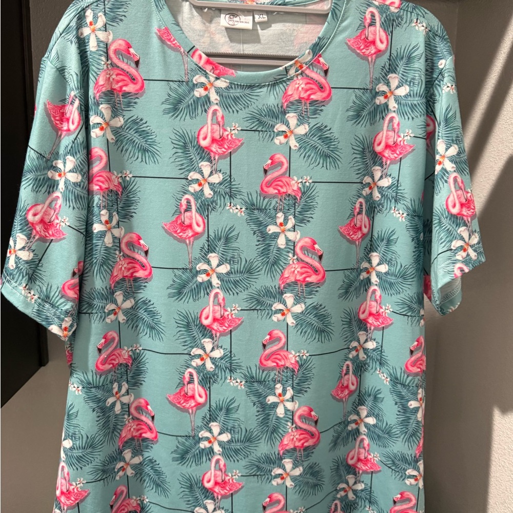 Flamingo Print T-Shirt